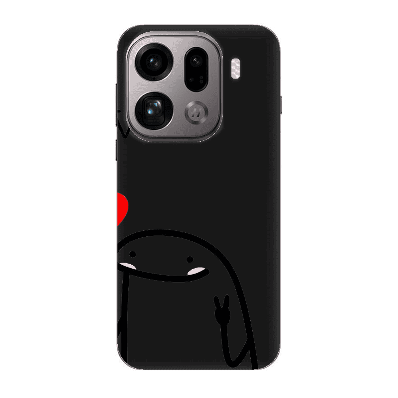 Oppo Find X9 Pro Love 2 Black Colored Silicone TPU Θήκη